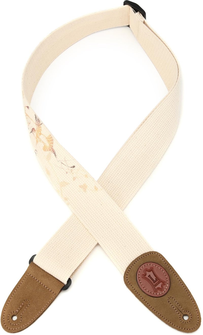 Levy's Leathers MSSC8U-008 2" cotton guitar strap with urban-style design print, suede ends, and tri-glide adjustment.